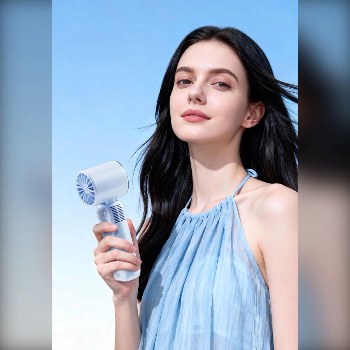 INF Handheld Ice-Grip Kühlventilator – 4000mAh Akku, ICE Superconductor Cooling mit Eis-Keramikplatte, LED-Anzeige, tragbares Rosa