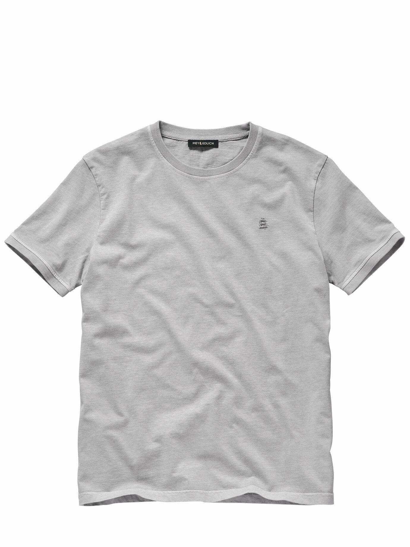 Mey & Edlich Herren Sichere-Bank-T-Shirt Grau 100 % Baumwolle (Rohstoff aus kontrolliert biologischem Anbau)