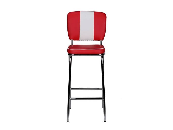 KADIMA DESIGN Barhocker Barstuhl American Diner 50er Jahre Retro Rot Weiß