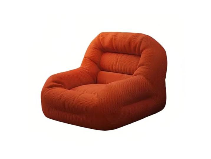 Xumh2024-3 Sitzsack Lazy Sofa for Balkon und Schlafzimmer, Einsitzer, Wohnzimmer, Freizeit-Loungesessel(Orange)