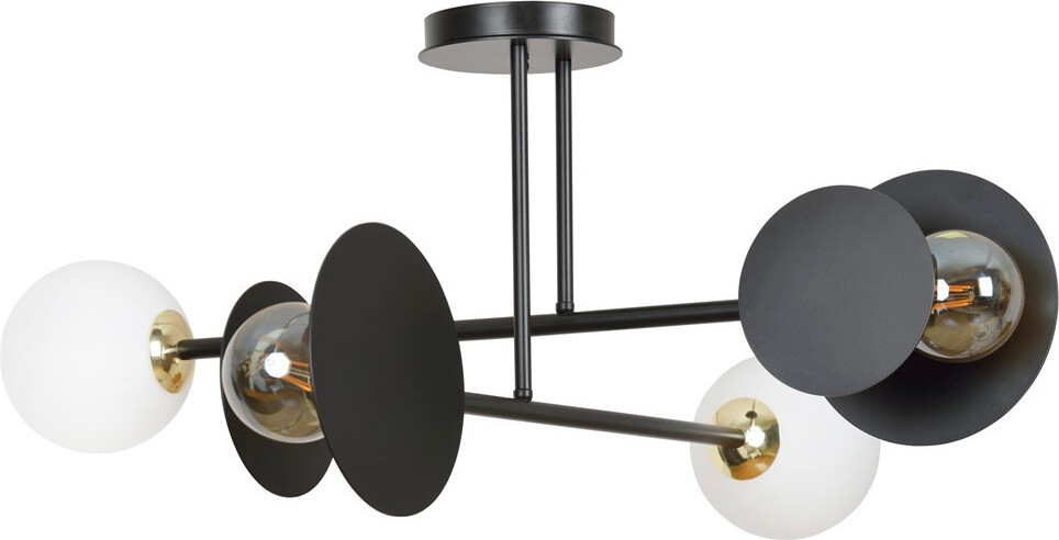 Emibig Minerva 4 Plafondlamp Zwart 2xE27 60W