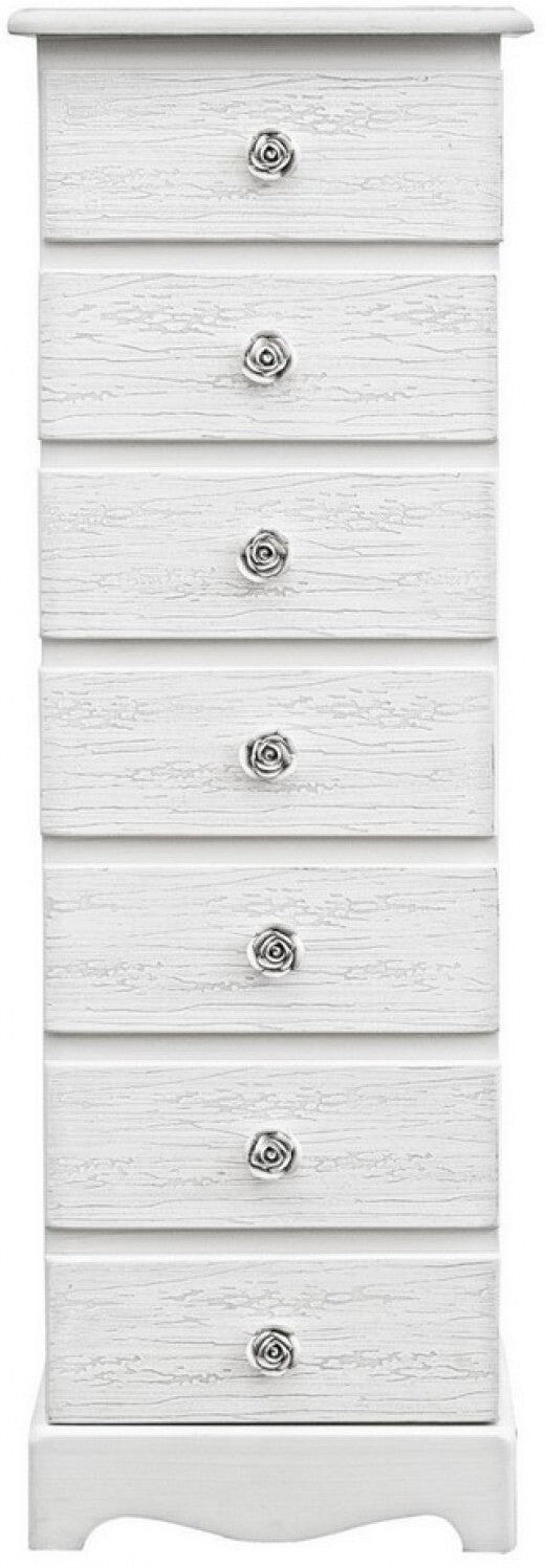 giordanoshop Cassettiera Blanc 7 Cassetti in Legno...