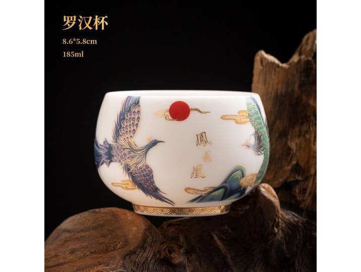 Yangzhi Jade Master Feng Qiuhuang tasse de dégustation ensemble de Kung Fu Dehua porcelaine blanche grand bol à thé Persona