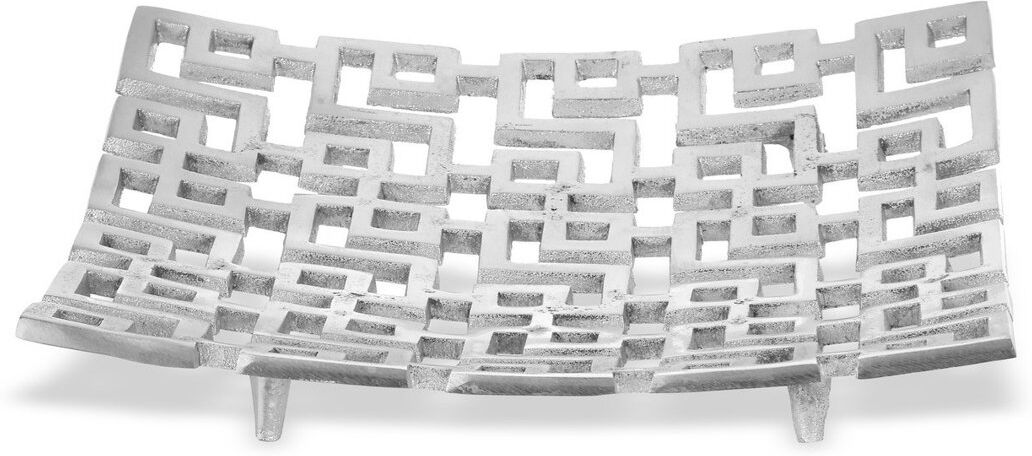 Metro Laskey Aluminum Decorative Plate Silver