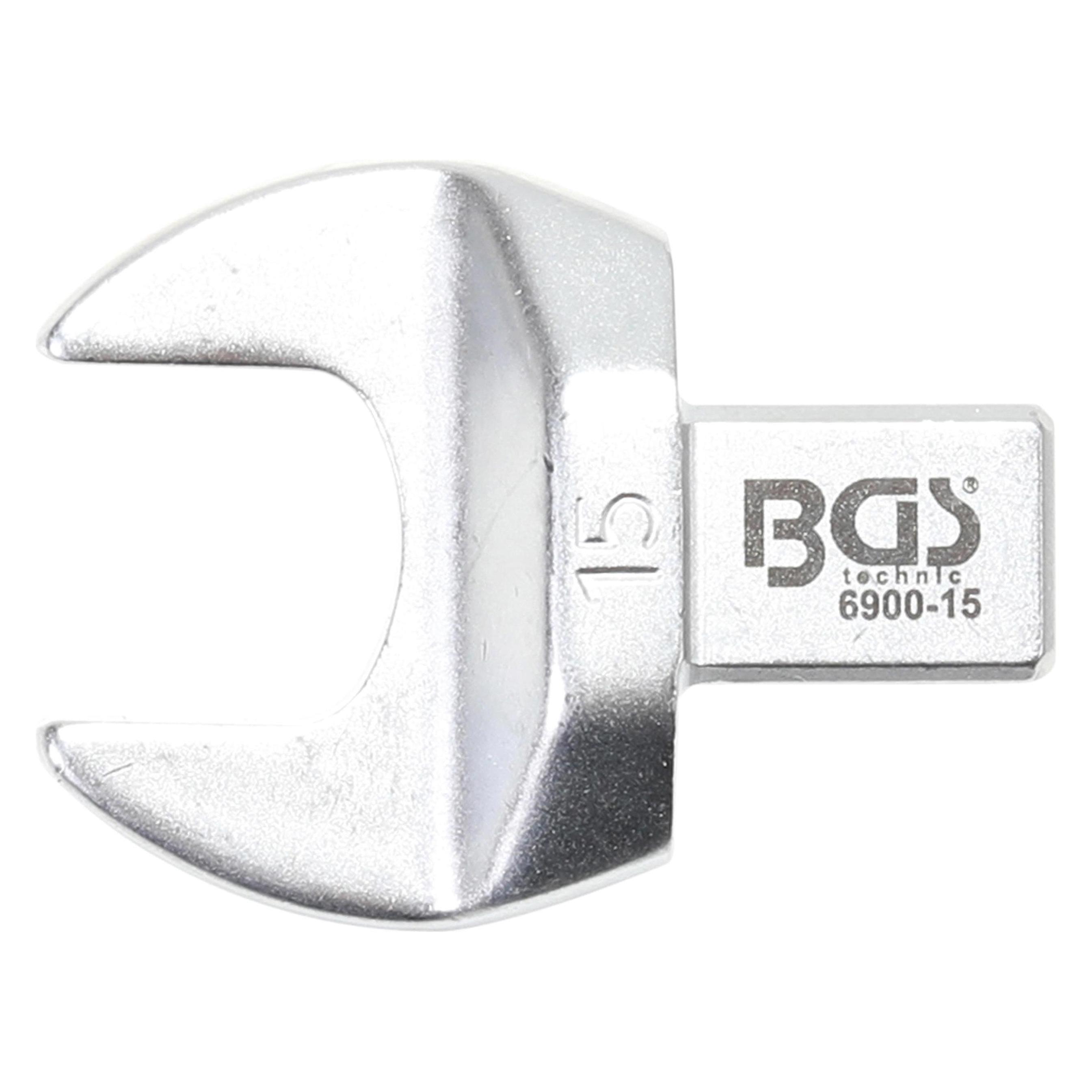 BGS Einsteck-Maulschlüssel 15 mm Aufnahme 9 x 12 mm (15 mm) (6900-15)