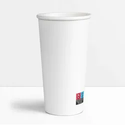 COVR Weißer Pappbecher 65 cl / 22 oz (50 Stück)