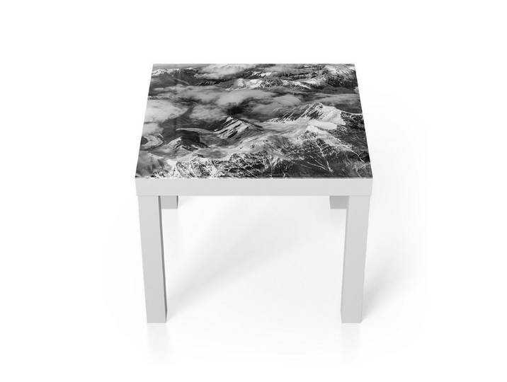 DEQORI Couchtisch 'Gipfel im Nebel', Glas Beistelltisch Glastisch modern