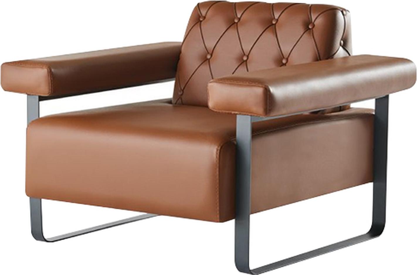 Sessel Braun 1-Sitzer Chesterfield Design Modern Orignal Vielseitig