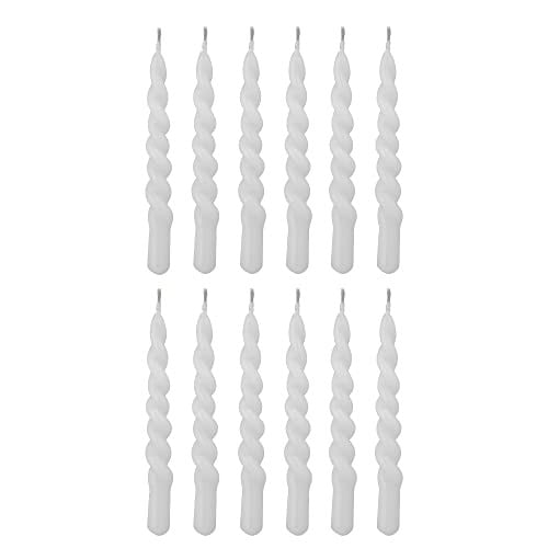 Bloomingville Twist Kaarsen Wit 11 cm 12 stuks