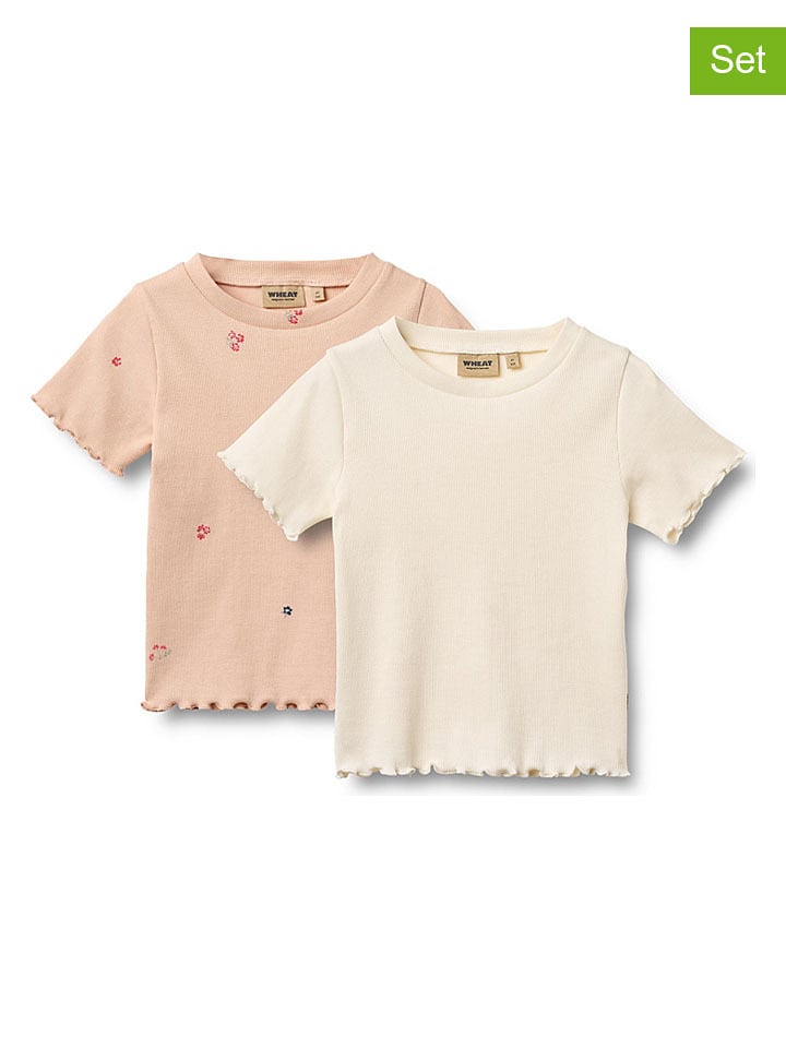 Wheat 2er-Set: Shirts in Creme/ Orange - 122