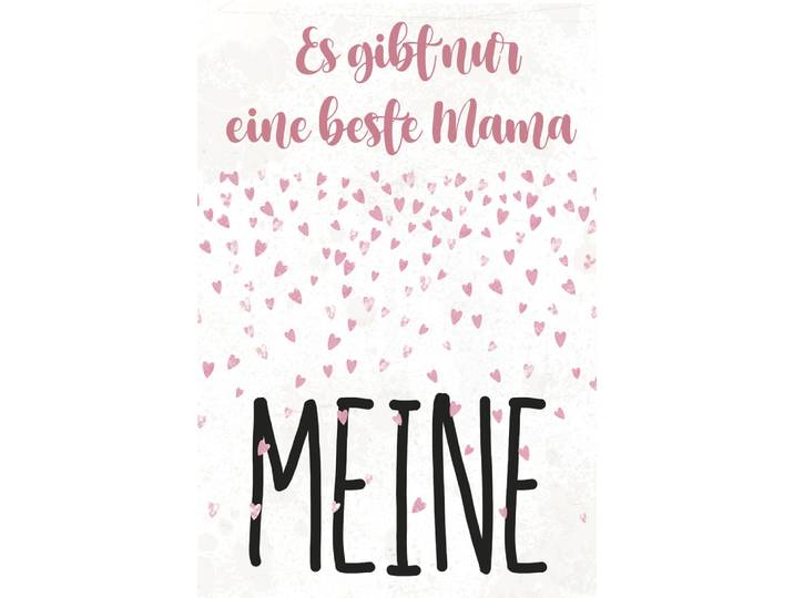 Metallbild QUEENCE Mama , rosa (farbe bild(er): rosa), B:30cm H:20cm, Metall, Stahl, Bilder, Metallbild, Stahlschild, Blechschild, Sprüche, Texte, Mama