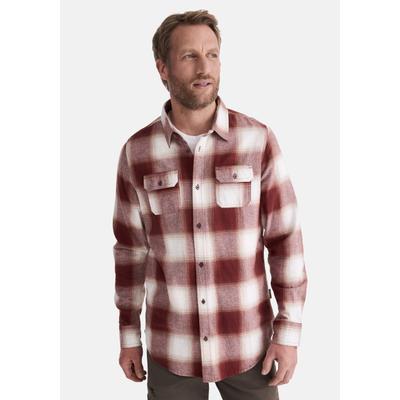 Flanellhemd HERO BY JOHN MEDOOX "HARRY Karohemd", Herren, Gr. XL, US-Größen, rot (rot check), Flanell, 100% Baumwolle, regular fit, Hemden, Regular Fit Casual Funktionsmaterial für Herren