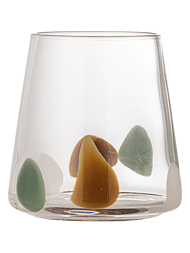 Bloomingville Trinkglas "Gildor" in Transparent/ Hellbraun/ Grün - 380 ml - onesize