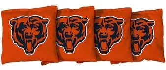 Skip's Garage Chicago Bears NFL Football Orange Cornhole Bags