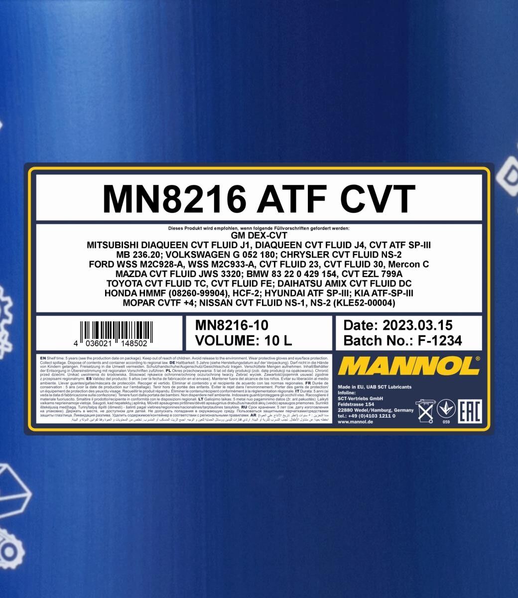 MANNOL MN8216-10 Automatic transmission fluid