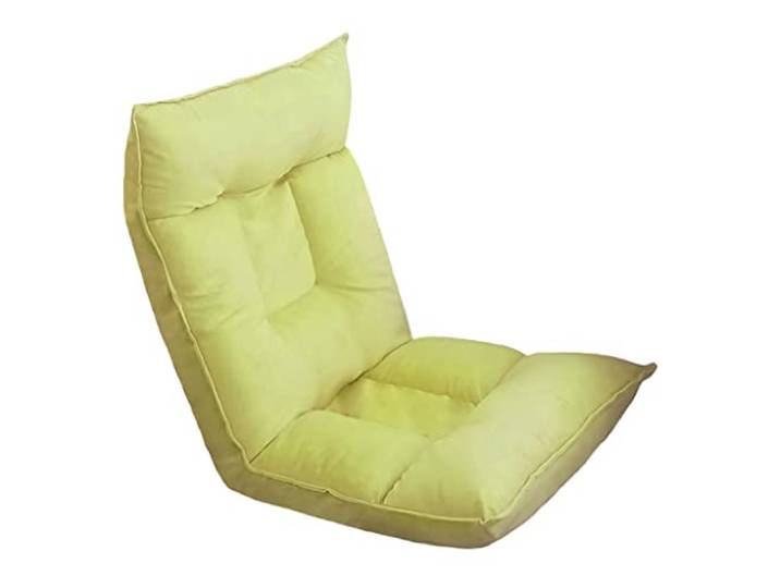 ZXFDMSWJ Lesesessel Klappbarer Gaming-Bodenstuhl 5-Fach verstellbare Faule Sofastühle mit Rückenstütze Abnehmbarer waschbarer Meditationssitz zum Lesen, Beobachten, 56 × 56 × 67 cm Sofa (Farbe: Grün)