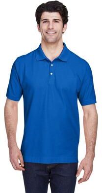 Devon & Jones D100 Men's Pima Piqué Polo Shirt in French Blue size 6XL   Cotton