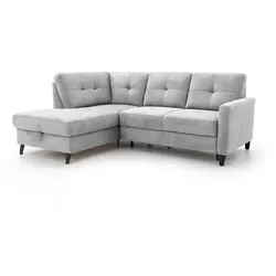 sit & more Ecksofa Valona Stoff Silver