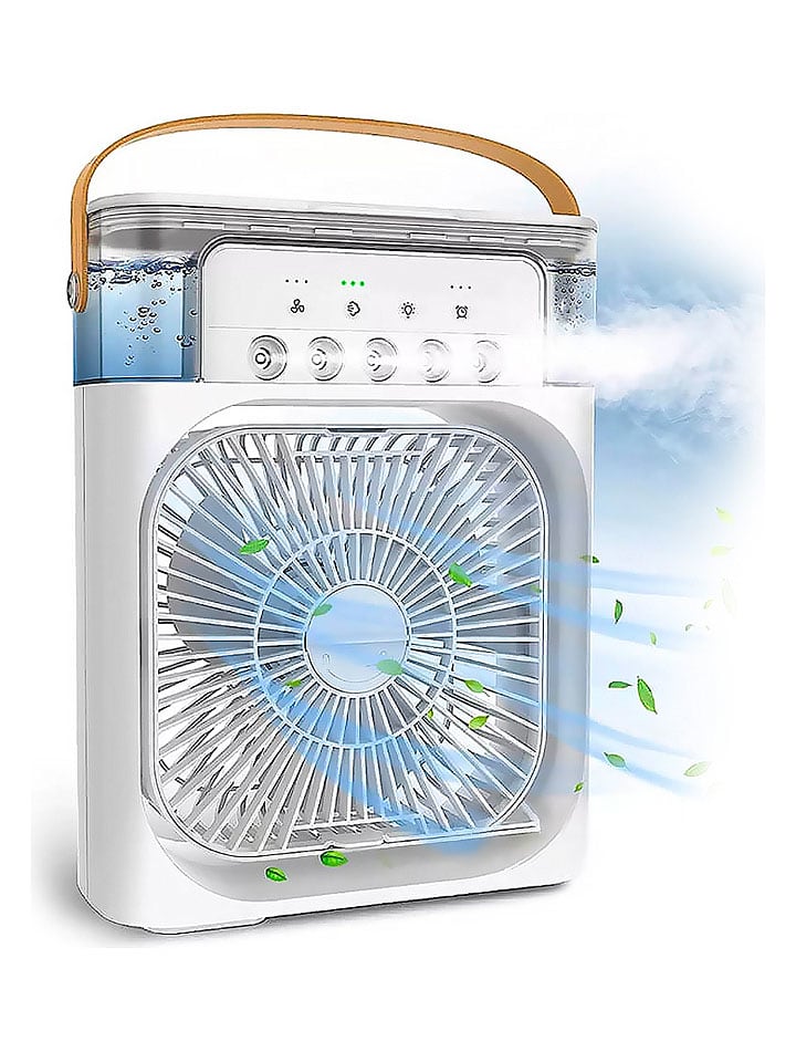 DAM LED-Ventilator ''7158'' in Weiß - (B)21 x (H)26 x (T)9 cm - onesize