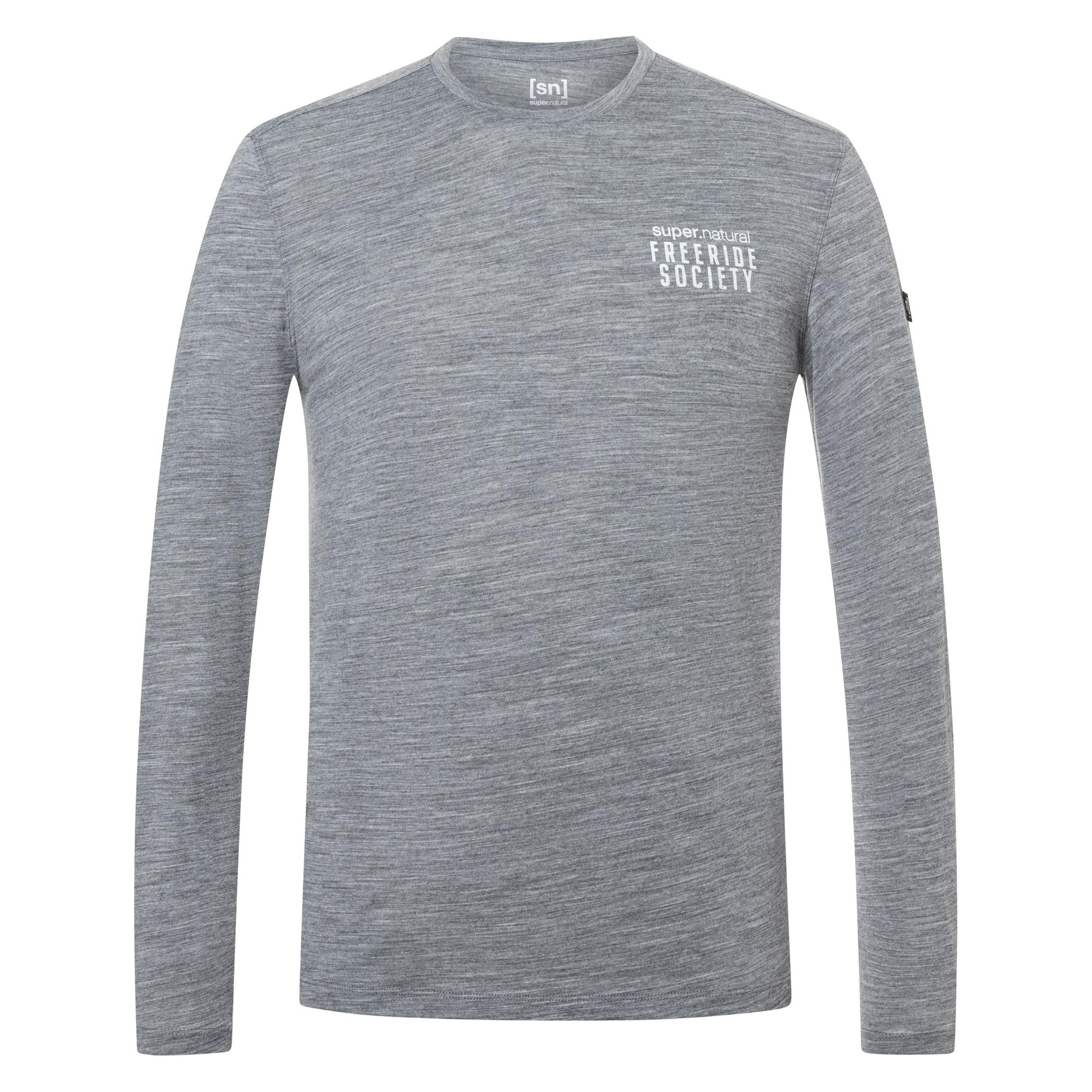 Super Natural Herren M FREERIDE SOCIETY Langarmshirt (XL) (SNMP02103-9)