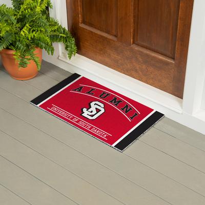 Evergreen 28 in. x 16 in. University of South Dakota Alumni Full Color PVC Door Mat