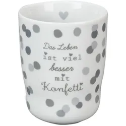 Krasilnikoff Wave Mug, Das Leben ist viel besser mit Konfetti, 310 ml