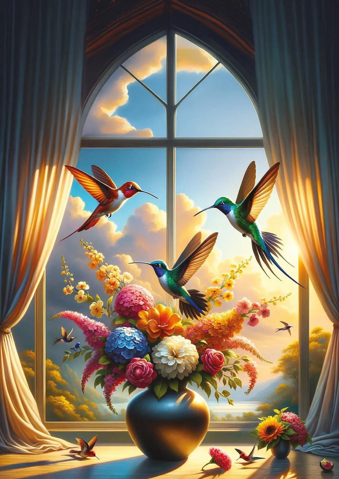 Art Puzzle Symfonie van oevers en bloemen 500 stukjes