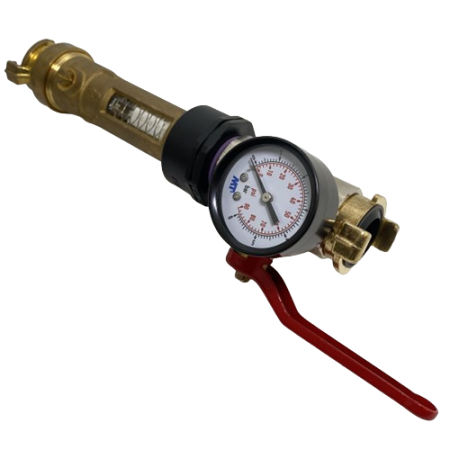 Profi Druck- und Wassermengen Messgerät, optional mit Hahnanschluss (Profi Druck- und Wassermengen Messgerät 0 - 6 Bar, optional mit Hahnanschluss: Profi Druck- und Wassermengen Messgerät 0 - 6 Bar mit Hahnanschluss) 9.04