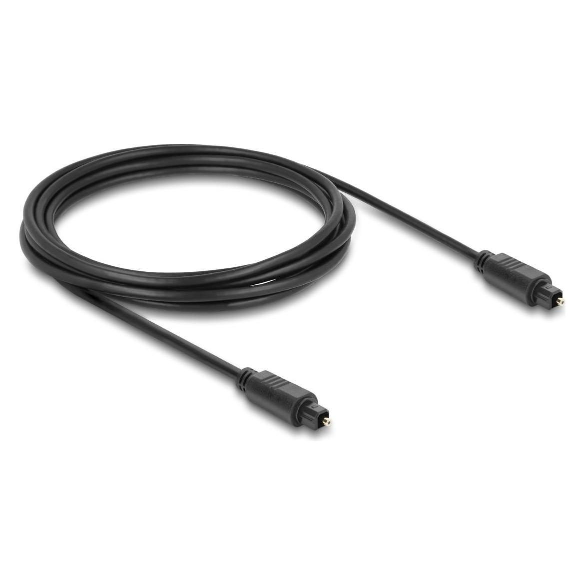 Delock TOSLINK Kabel Stecker auf Stecker, Ø 4 mm, 3 m, schwarz (90926) (3 m, Toslink Kabel) (90926)