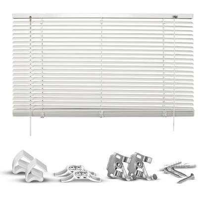 Jalousie GOOD LIFE "Matti" Gr. 13, grau (hellgrau, hellgrau, weiß), B:160cm H:160cm, Jalousien, Klemmfix-Jalousie aus Aluminium