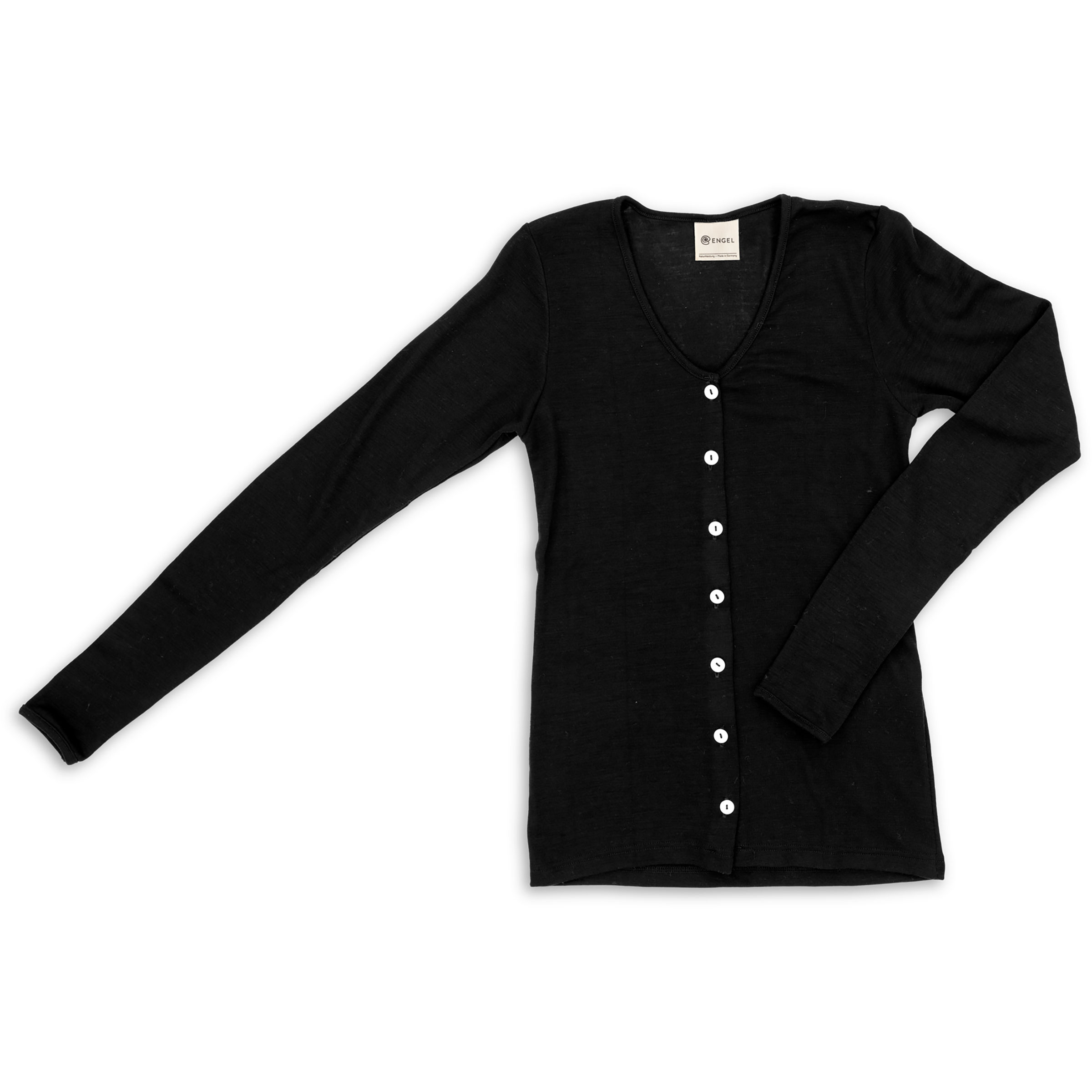 Engel Cardigan Damen Freizeitjacke, Parkas schwarz Größe S Lifestyle Geruchsneutralisierend Merinowolle