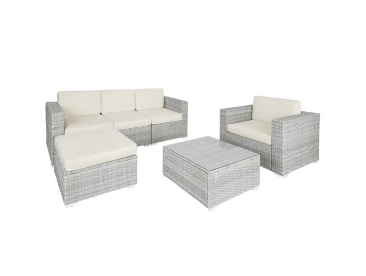 Salon bas de jardin SORRENTE 5 places - gris