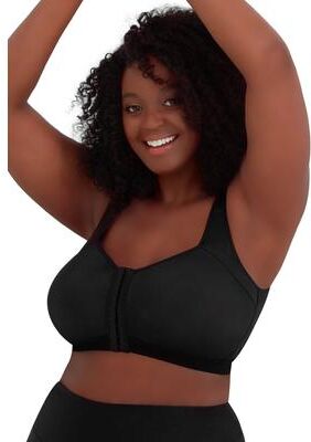 Plus Size Women's The Lillian - Back Smoothing Seamless Support Bra by Leading Lady in Black (Size 42 B)