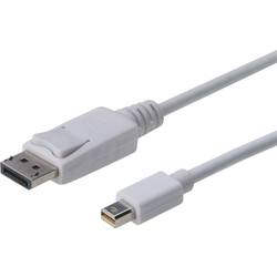 Digitus Mini-DisplayPort / DisplayPort Adapterkabel Mini DisplayPort Stecker, DisplayPort Stecker 2.00 m Weiß AK-340102-020-W doppelt geschirmt