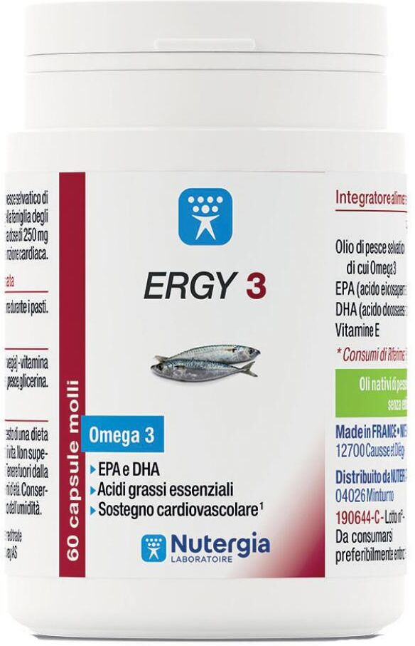 LABORATOIRE NUTERGIA ERGY 3 Omega3 60 Cps