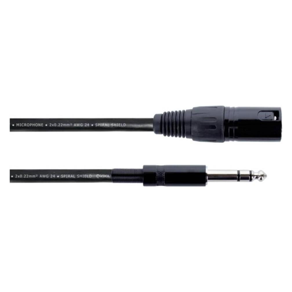 Cordial EM 6 MV XLR Verbindungskabel (1x XLR-Stecker 3 polig - 1x Klinkenstecker (6 m, 6.3mm Klinkenkabel) (14813)