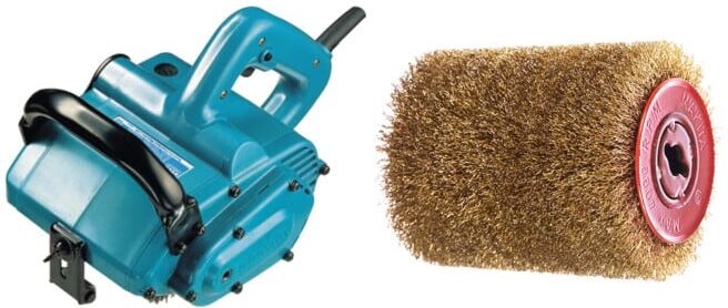 Set Makita Bürstenschleifer 9741J + MAKPAC Gr. 3 + Stahldrahtbürste