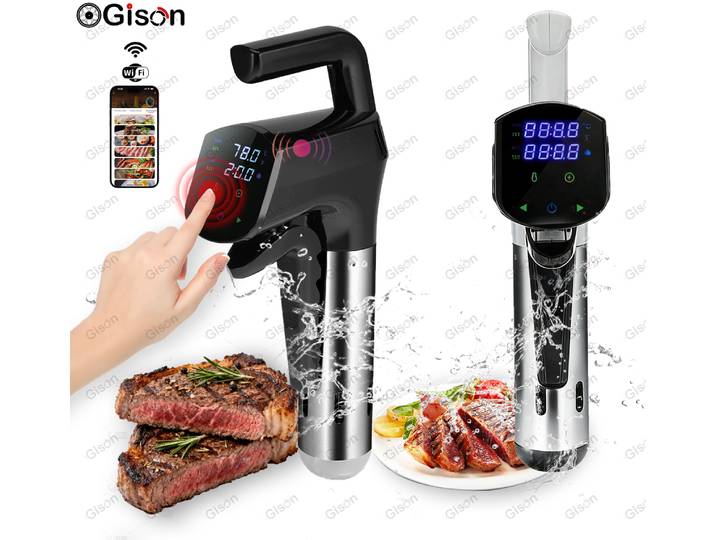 Gison 1800W Appareil de cuisson sous vide à immersion avec écran tactile LCD, Wi-Fi, étanche IPX7 et affichage numérique, Circulateur sous vide