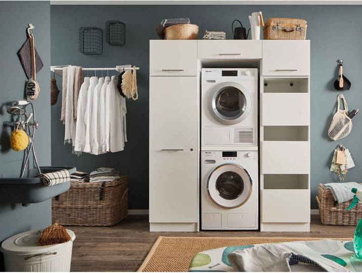 Bega BBK Laundrezzy Waschmaschinenumbauschrank in weiß