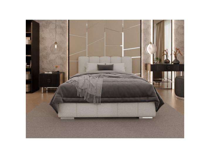 Homesy Polsterbett Zaira 140x200cm – Elegantes Polsterbett für modernen Wohnstil, Zonierte Multi-Taschen-Federkern (24cm), cappuccino, Cappuccino, Holz, Mode, 100x200 cm, Schlafzimmer, Betten, Polsterbetten