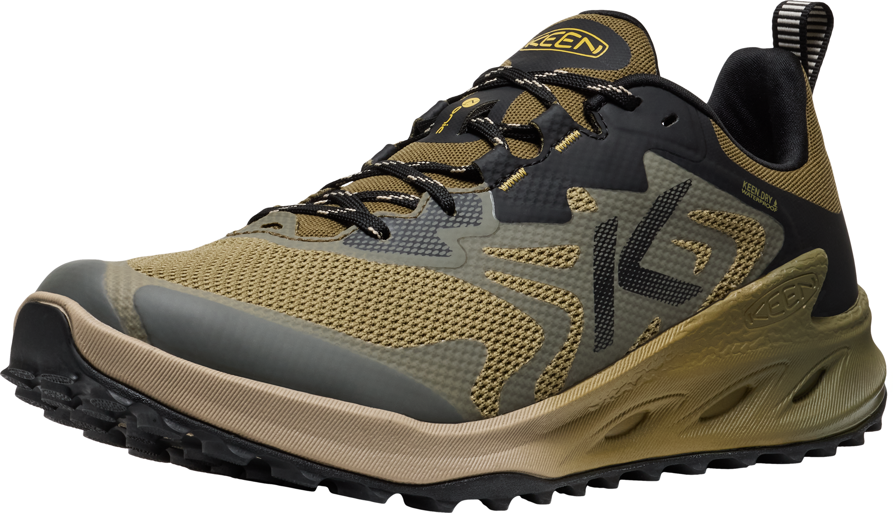 Outdoorschuh KEEN "ZIONIC NXT WP", Herren, Gr. 42,5, Textil, martini olive, lemon curry, Synthetik, Textil, Schuhe Outdoorschuh, wasserdicht martini olive, lemon curry 42,5, Textil