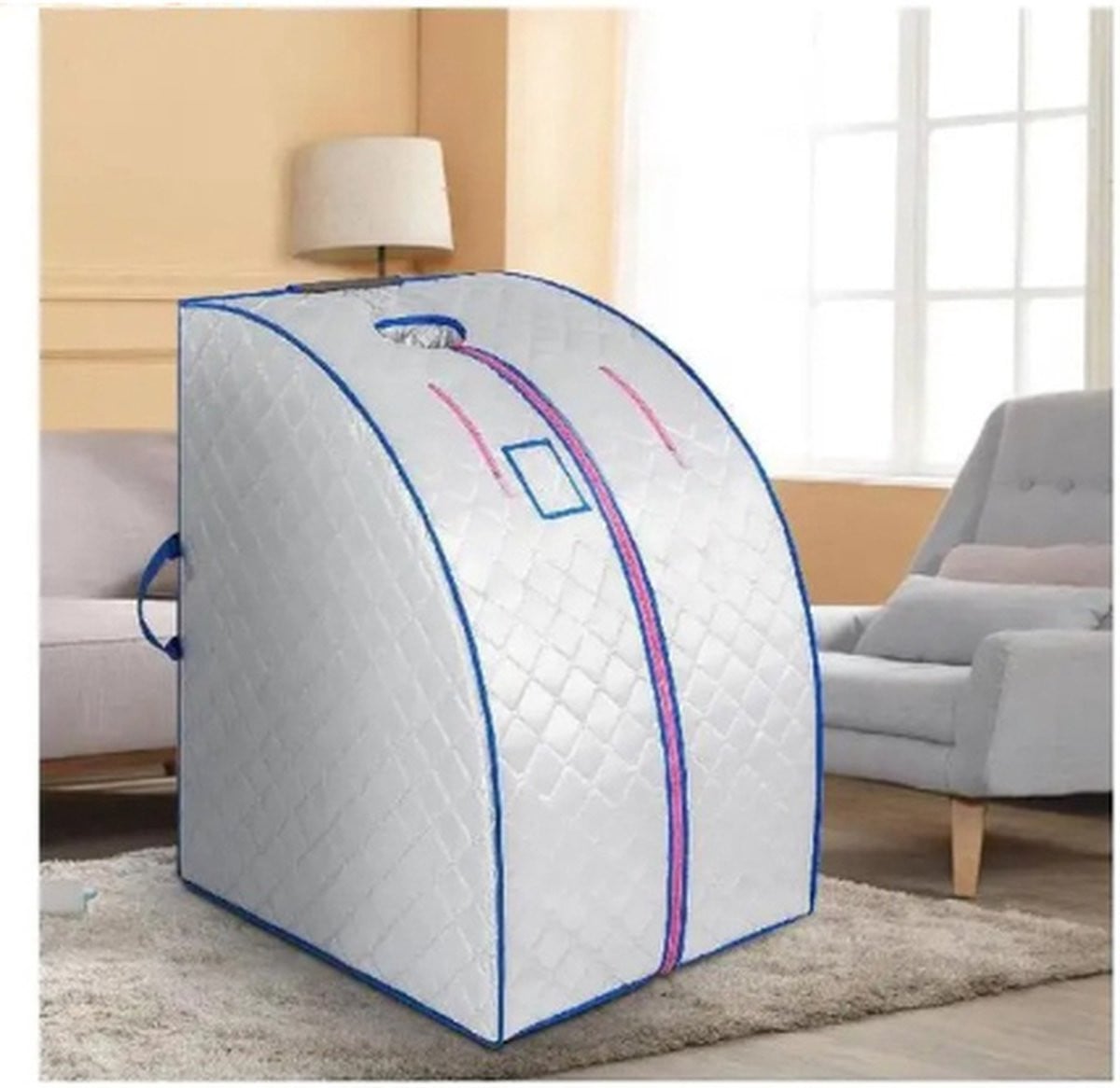 Markenlos Mobiele Infrarood Sauna in Wit en Zilver
