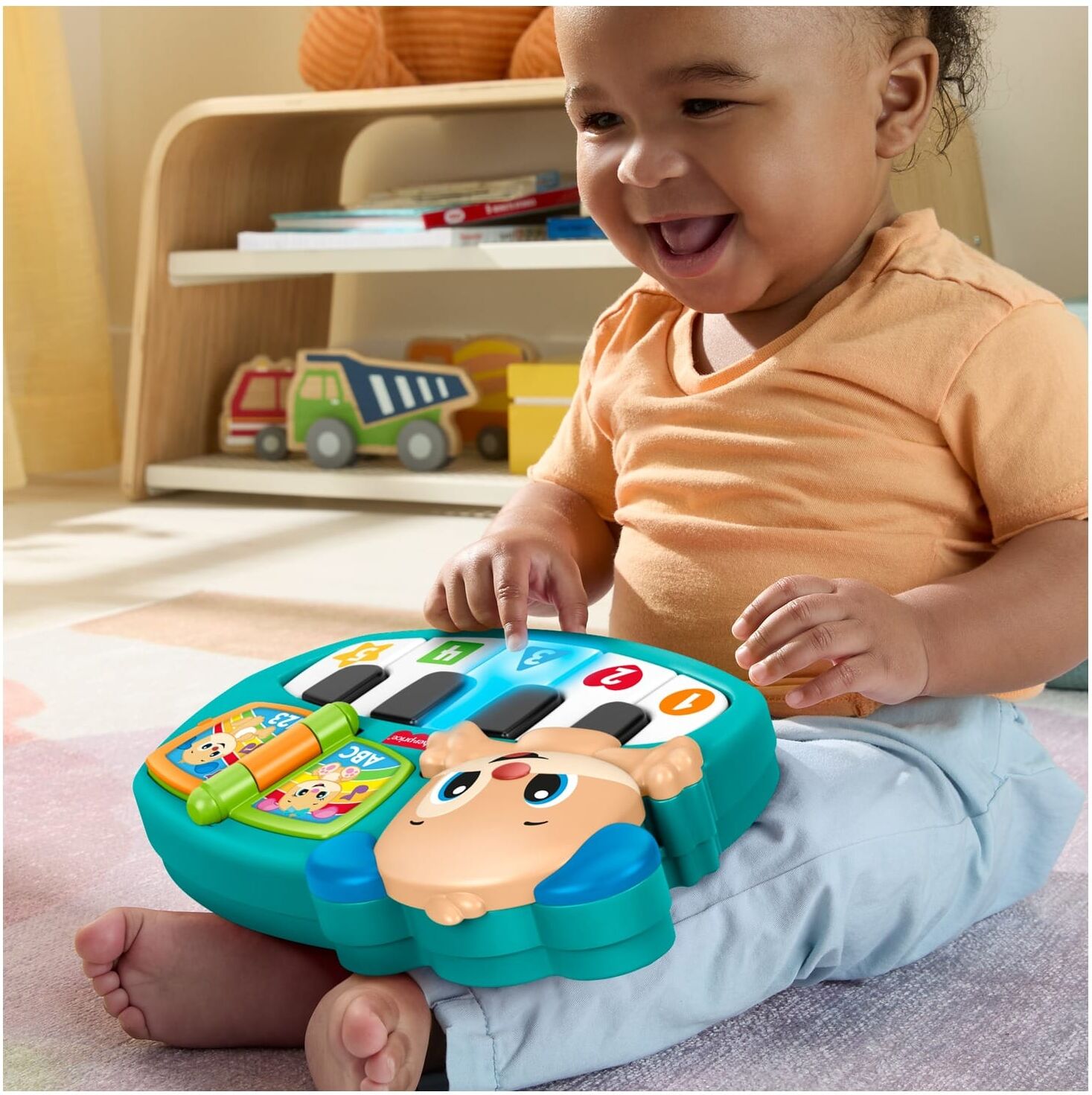 Fisher-Price Laugh & Learn Puppy's Piano Interactive Musical Educational Toy Set for Toddlers - Mattel