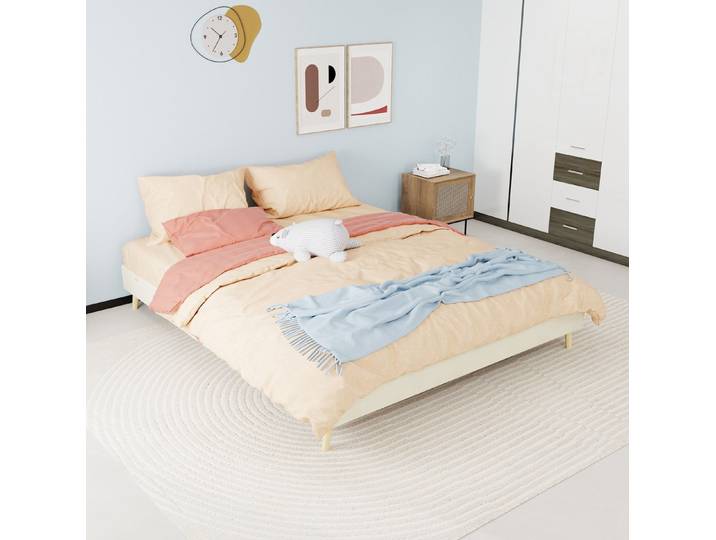 REDOM Polsterbett im modernen minimalistischen Design (Niedriges Box-Design für einen schlichten, zeitgemäßen Look im Schlafzimmer. Ohne Gasdruckfeder, ohne Kopfteil., 1-tlg., 160*200)