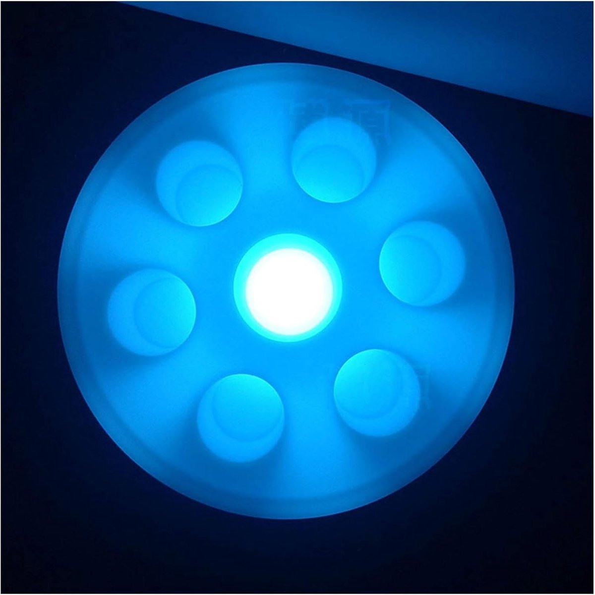 Rond dienblad met kleurveranderende LED-verlichting voor wijnrek decoratie, Rood