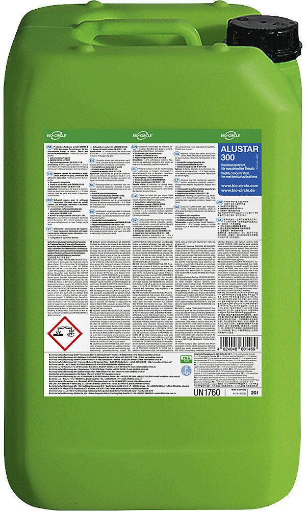 Maschinenreiniger ALUSTAR 300, im Kunststoff-Kanister, Inhalt 20 l Bio-Circle