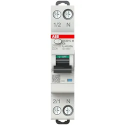 ABB DS301CMC6A30 FI/LS-SC Charakteristik,halter, 10 kA 1P+N 30 mA Typ A, 6 A, C Charakteristik, 2CSR275163R1064