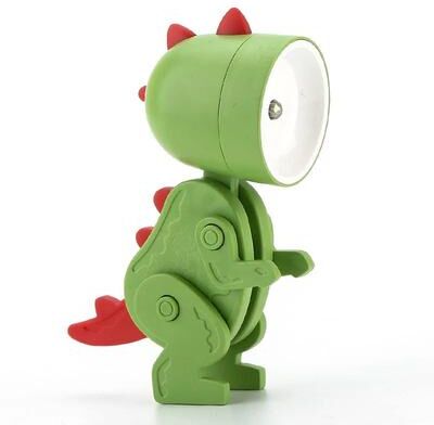 Inspire Select Mini Cartoon Folding LED Desk Lamp Adjustable Dimmable Battery Powered Night Light green