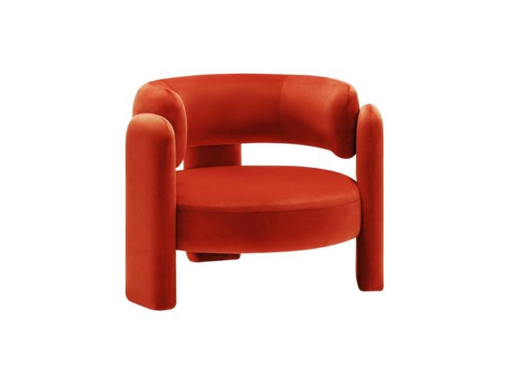 Sweeek Fauteuil tripode en velours MELLOW Orange