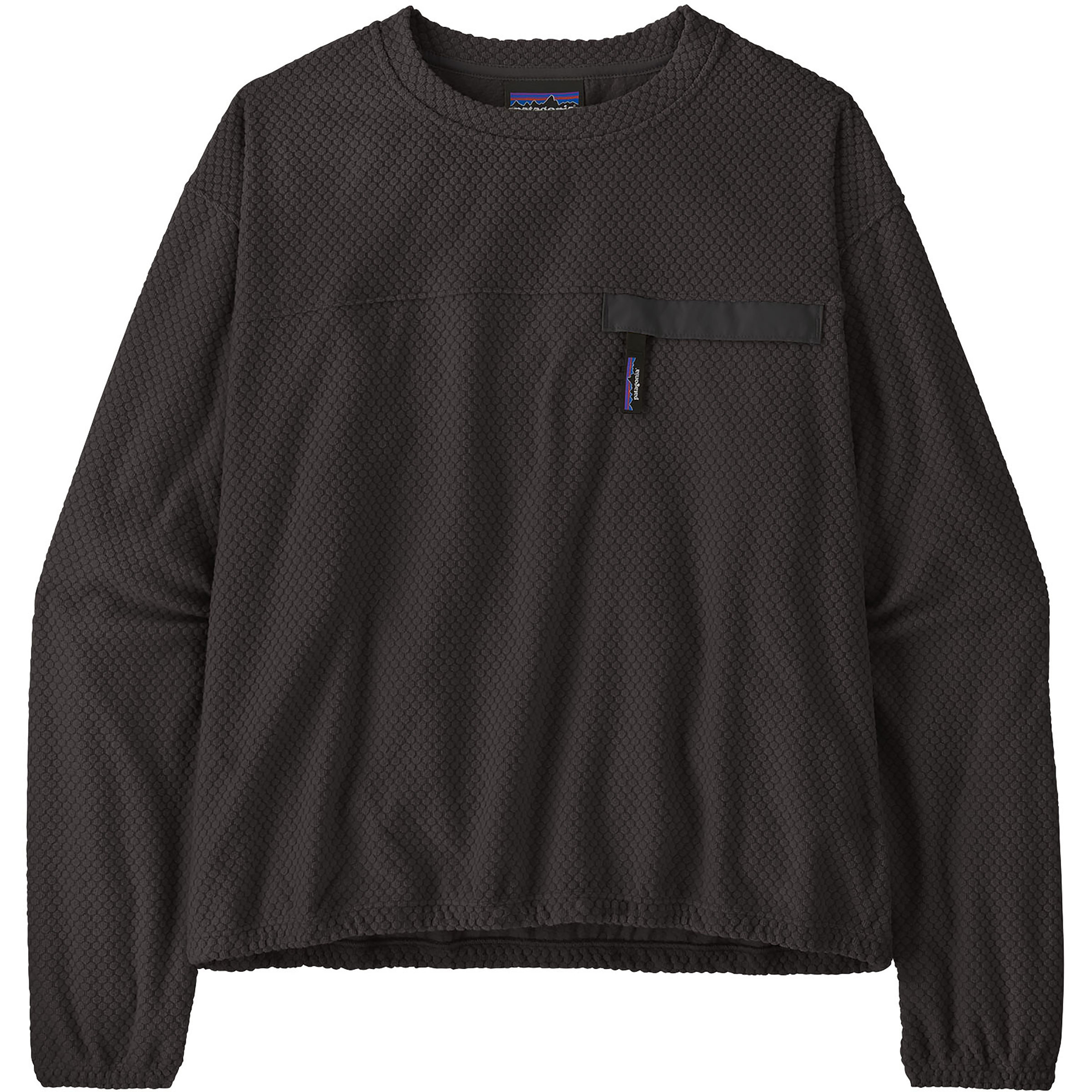 Patagonia Textured Fleece Crew Damen Pullover schwarz Größe L Lifestyle Atmungsaktiv